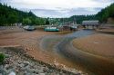 Low tide at the Bay of Fundy at St. Martins, New Brunswick, Canada.