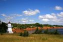Lighthouse at Ft. Amherst near Charlottetown on Prince Edward Island, Canada.