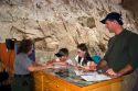 Father and children with Park Ranger at Dinosaur National Monument near Vernal, Utah.  (Model released)