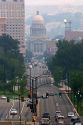 Smoke from forest fires pollute the air in Boise, Idaho. August 2006.