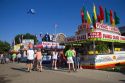 Food stands at the Iowa state fair in Des Moines.