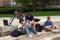 Students study with a tutor on the campus of Purdue University at West Layfayette, Indiana.