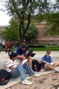 Students study with a tutor on the campus of Purdue University at West Layfayette, Indiana.