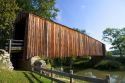A covered bridge at the Burfordville Grist Mill in Burfordville, Missouri.