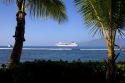 Norwegian Wind cruise ship off the island of Maui, Hawaii.