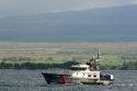 U.S. Coast Guard boat off the island of Maui, Hawaii.