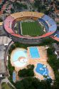 Aerial view of Est‡dio Morumbi, the Sao Paulo Futebol Clube stadium and swimming pools in Sao Paulo, Brazil.
