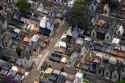 Aerial view of a cemetery in Sao Paulo, Brazil.