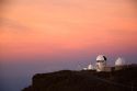 Observatory atop Mount Haleakala at sunrise on the island of Maui, Hawaii.