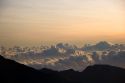 Sunrise above the clouds at Mount Haleakala on the island of Maui, Hawaii.