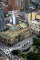 Aerial view of the Teatro Municipal in Sao Paulo, Brazil.