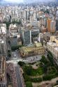Aerial view of the Teatro Municipal in Sao Paulo, Brazil.