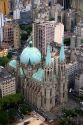 Aerial view of the Sao Paulo Municipal Cathedral, Brazil.