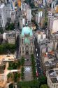 Aerial view of the Sao Paulo Municipal Cathedral in Brazil.