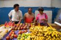 People shop at a fruit stand in Sao Paulo, Brazil.