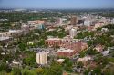 Aerial view of downtown Boise, Idaho.