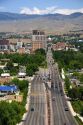 A view of Capitol Boulevard and downtown Boise, Idaho.