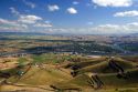 A view of Lewiston, Idaho and Pullman, Washington at the confluence of Clearwater and Snake Rivers.