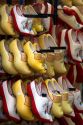 A display of Holland wooden shoes in Amsterdam, Netherlands.
