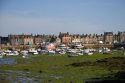 Low tide in the harbor at the village of Barfleur in the region of Basse-Normandie, France.