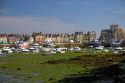 Low tide in the harbor at the village of Barfleur in the region of Basse-Normandie, France.