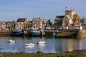 The harbor at the village of Barfleur in the region of Basse-Normandie, France.