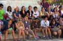 A group of American students on a goodwill tour in Paris, France.