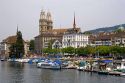Limmat River in Zurich, Switzerland.

switzerland, swiss, europe, european, travel, tourism, swiss alps, alps, alpine, zurich, river, boats, limmat, limmat river