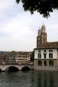 Munster Bridge crossing the Limmat River in Zurich, Switzerland with towers of Grossmunster church in background.

switzerland, swiss, europe, european, travel, tourism, swiss alps, alps, alpine, zurich, limmat river, grossmunster, church, munster bridge