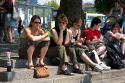 People sit on stone steps along Zurichsee at Zurich, Switzerland.

switzerland, swiss, europe, european, travel, tourism, swiss alps, alps, alpine, zurich, steps, visitors, people, sit