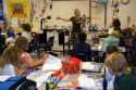 Fourth grade classroom with teacher and students at a public school in Tampa, Florida.