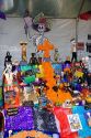 A display of offerings for the Day of the Dead in Mexico City, Mexico.