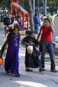 Mexican children dressed in costumes to celebrate the Day of the Dead in Mexico City, Mexico.