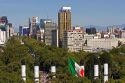 View of the Paseo de la Reforma in Mexico City, Mexico.