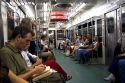 People ride the Buenos Aires Metro in Argentina.