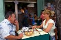 People dine outdoors at a cafe in Buenos Aires, Argentina.