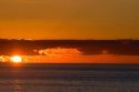 Sunset on the Pacific Ocean off the coast of Valparaiso, Chile.
