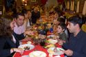 People dine in a restaurant at Ushuaia on the island of Tierra del Fuego, Argentina.