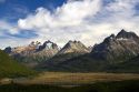 Peat bog below the Martial mountain range near Ushuaia on the island of Tierra del Fuego, Argentina.