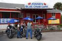 Bikers in front of Joanie's Blue Crab Cafe along the Tamiami Trail on U.S. Highway 41 in the Florida Everglades.