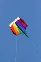 Kite flying in a blue sky at Galveston, Texas.