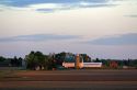 Farm at sunset in Eaton County, Michigan.