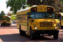 School buses at the Henry Ford Museum in Dearborn, Michigan.