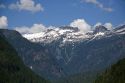 Snow covered mountain peak in the North Cascade Range, Washington.