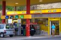 Gas station and convenience store in the town of Ribadesella, Asturias, northern Spain.