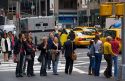 Pedestrians in midtown Manhattan, New York City, New York, USA.