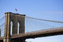 The Brooklyn Bridge in New York City, New York, USA.