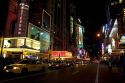 Times Square at night in Manhattan, New York City, New York, USA.