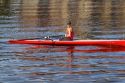 Rowing on the Charles River near Harvard University in Cambridge, Greater Boston, Massachusetts, USA.