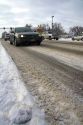 Winter driving in Boise, Idaho, USA.